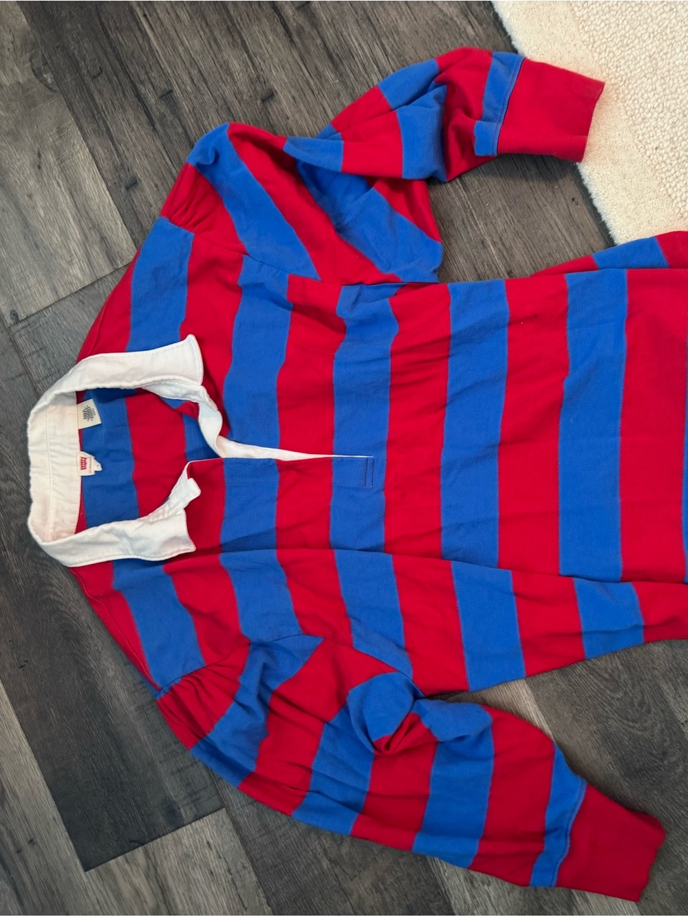 Womens levis Striped Rugby One-Piece - Red & Blue